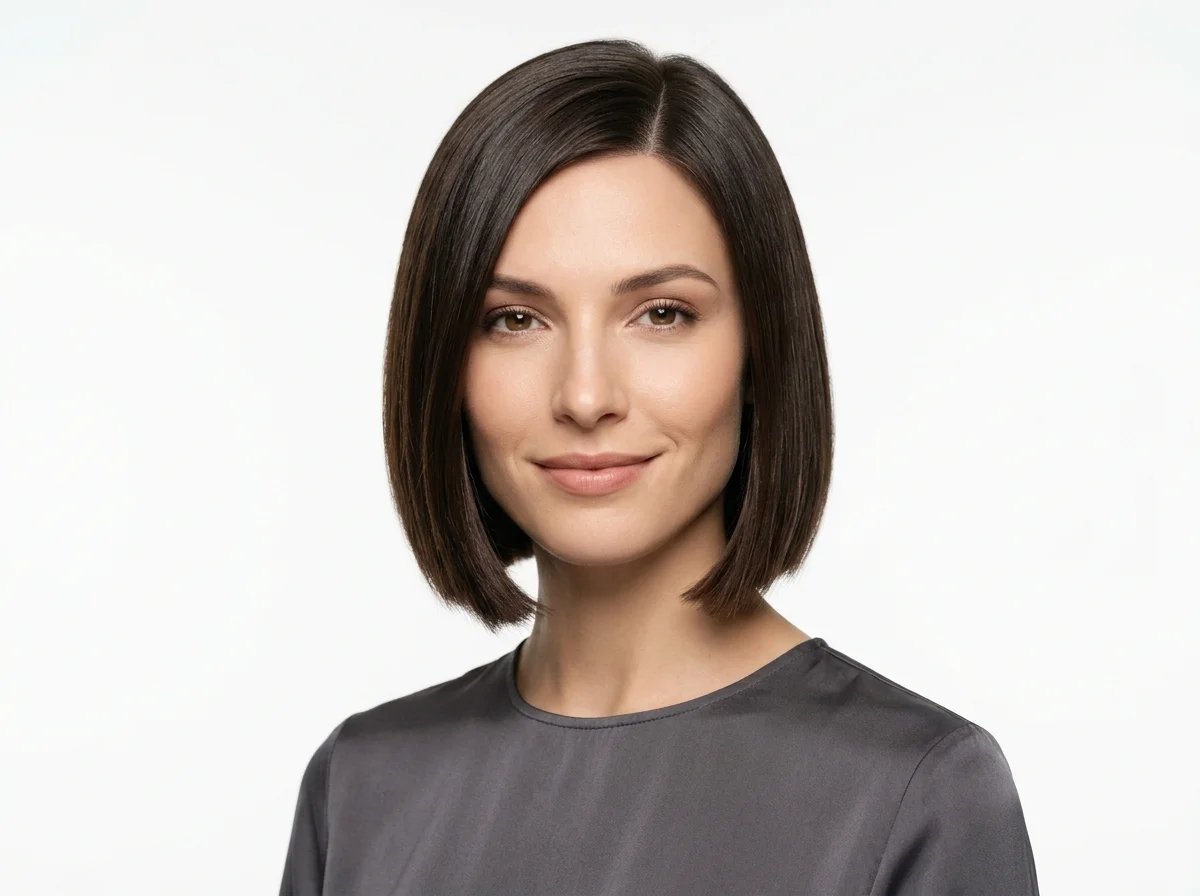 Different bob haircut variations shown on various face shapes