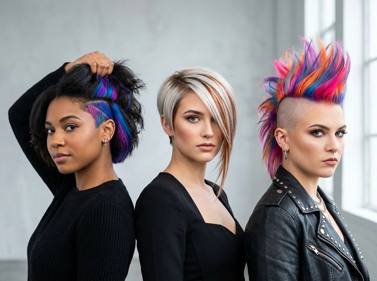 Gamma di acconciature pazzesche, dal sottile all'avant-garde