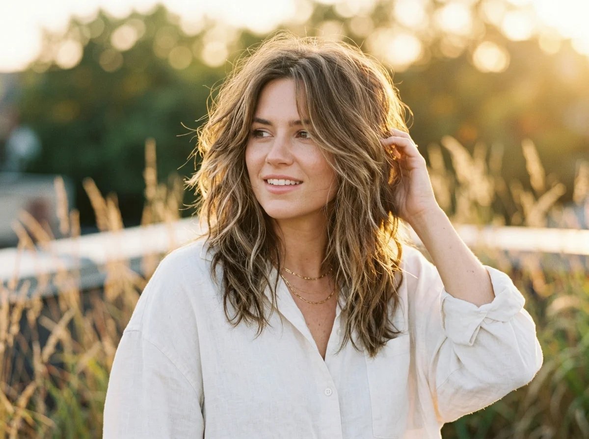 Person with perfectly tousled textured hair looking effortlessly cool