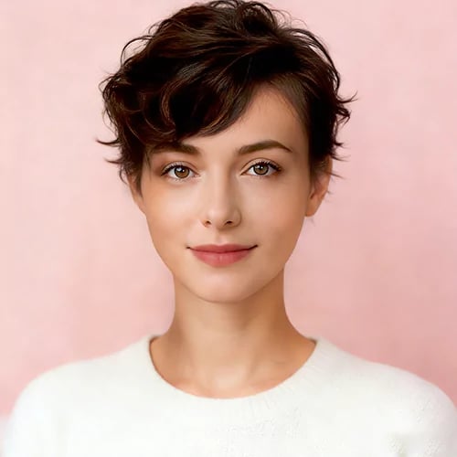 short bangs pixie