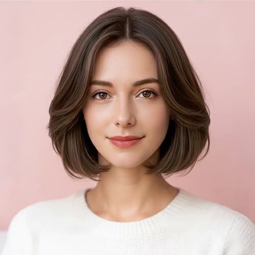 bob bangs short medium