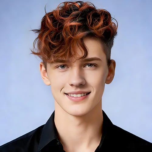 medium crazy undercut curly