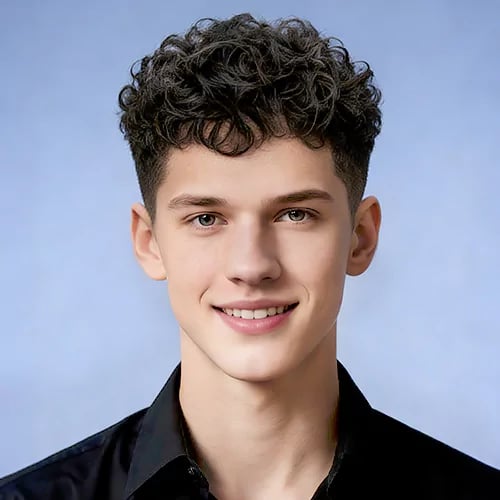 curly undercut textured short